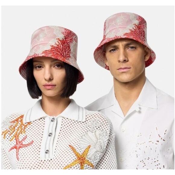 Versace Nylon Twill Barocco Sea Bucket Hat (57 cm) 1012790 Italy NWT $575 main image 12
